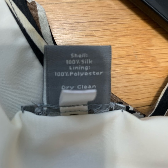 Size 2 black, white and brown Ann Taylor midi dress - Picture 6 of 6